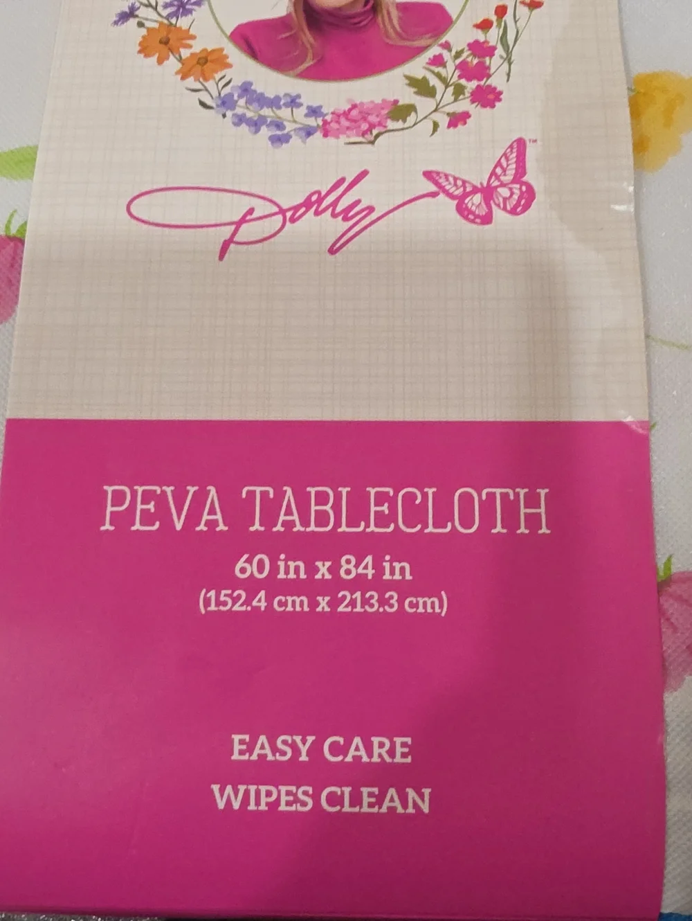Dolly Parton Butterflies Floral Print PEVA Tablecloth
